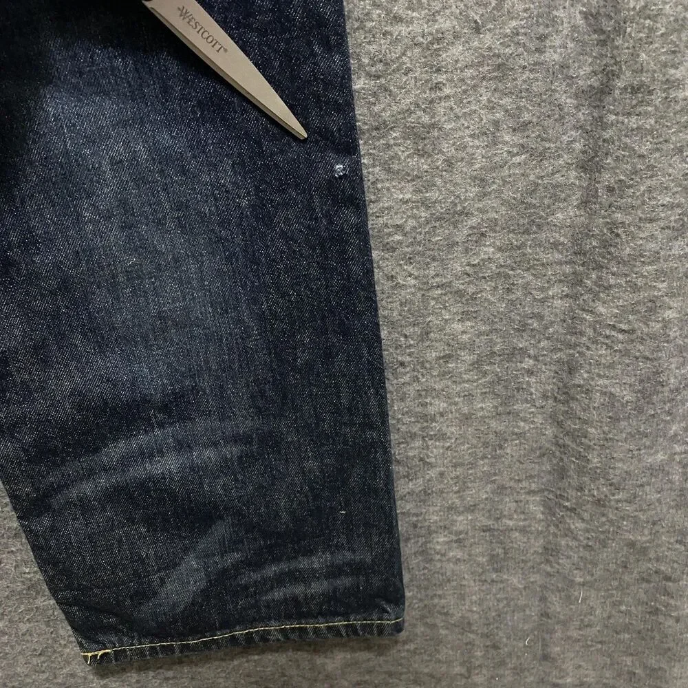 Polo Ralph Lauren Hampton Relaxed Straight Jeans Mens 36x34 Blue Dark Wash Denim